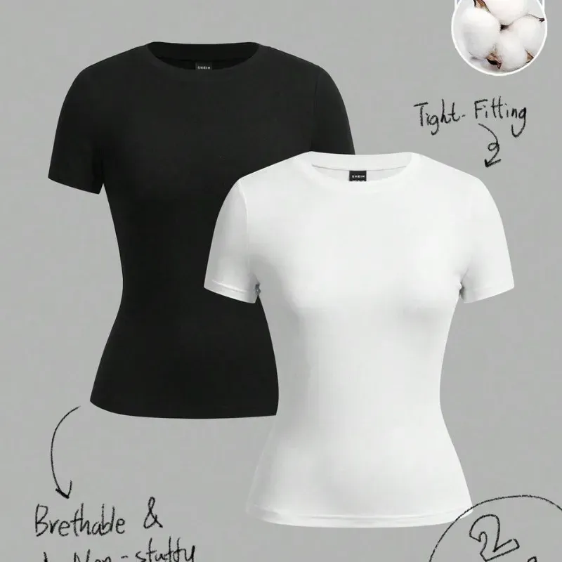 Camisetas de algodón de manga corta adecuado para otoño e invierno