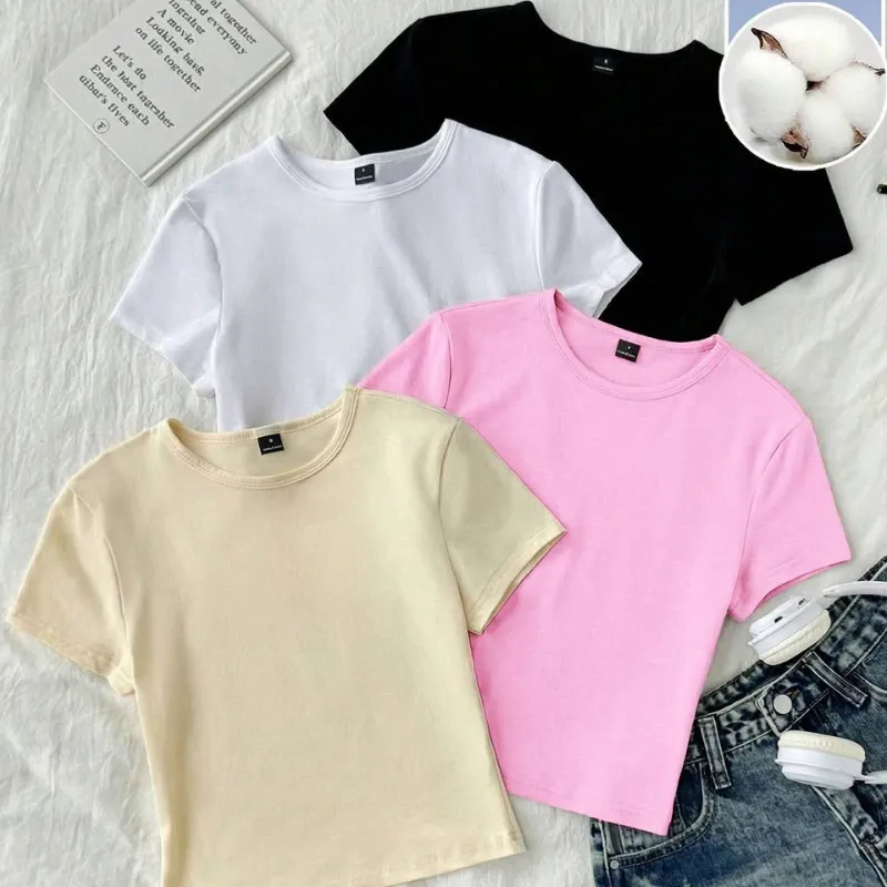 Camisetas lisas de algodón L1026