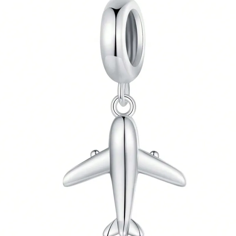 Colgante de avión de plata esterlina 925