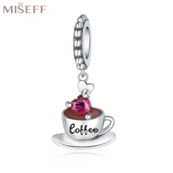 Colgante De Plata De Ley 925 Para Bebidas De Café Helado Mocha