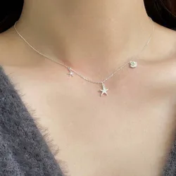 Collar de estrella de concha de plata esterlina 925