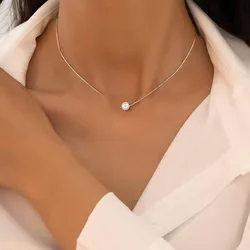 Collar de perla elegante de 8 mm 