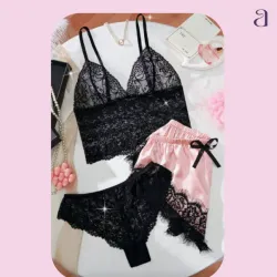 Comodo conjunto de pijama de seducción