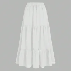 Falda larga con apertura lateral