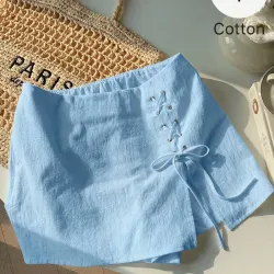 Falda short de algodón L0522