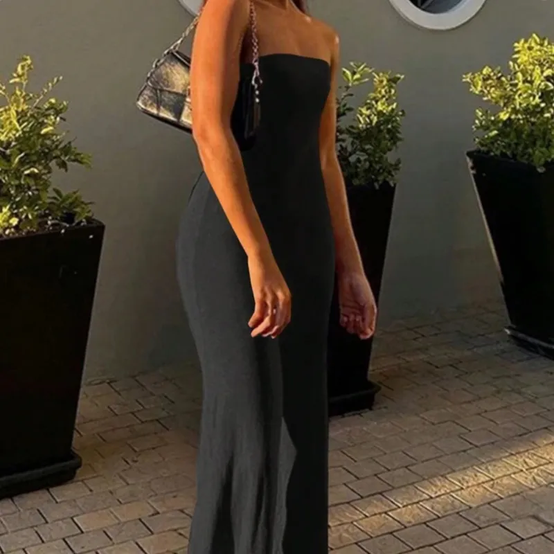 Mono sin tirantes simple y  liso para mujer, ideal para uso diario