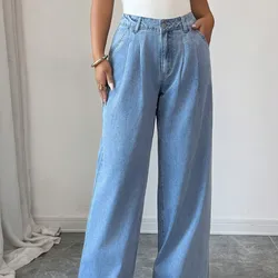 Pantalones anchos y sueltos de mujer