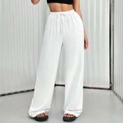 Pantalones casuales con cordón en la cintura L0525