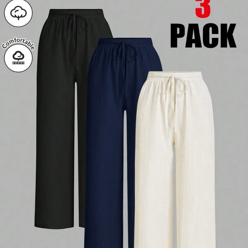 Pantaloneta Suelta con Bolsillos y Cordón en la Cintura L1427