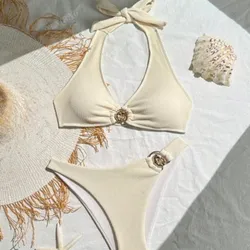 Set de bikini sexy con Adorno de caracol 