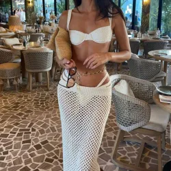 Falda pareo tejida L1140