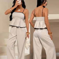 Set de top de tirantes y pantalon L1104
