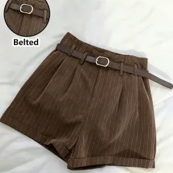 Shorts de tela con rayitas L0507MM
