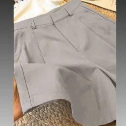 Shorts de Tela de Talle Alto con Forro Interior  L14-8G