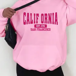 Sudadera holgada con capucha y  cordón