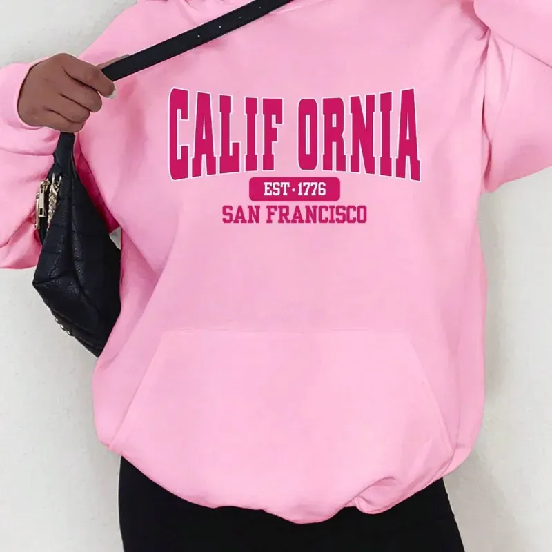 Sudadera holgada con capucha y  cordón