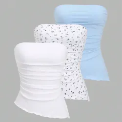 top bandeau con bajo asimetrico L0907