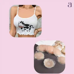 Top de pijama + 1 par de pezoneras