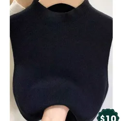 Top tejido color negro