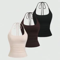 Top de verano con amarre en el cuello L0513