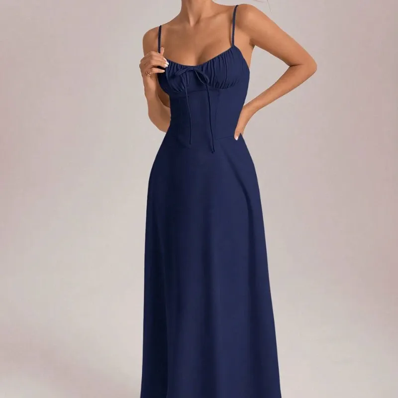 Vestido Elegante Azul Marino L15-4SA