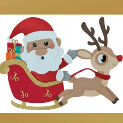 Papá Noel con Reno Grande