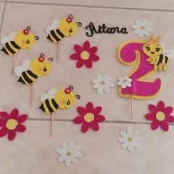 Temática para cake de abejita