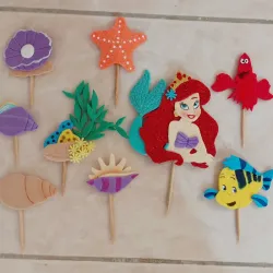 Temática para cake de la sirenita Ariel