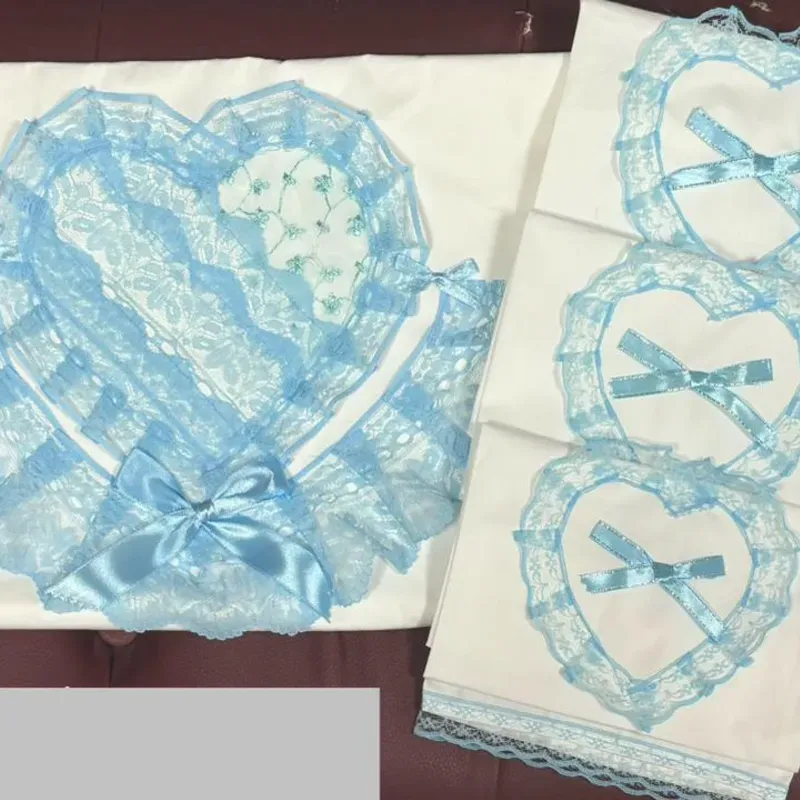 🐨 Sábana con 3 fundas bordado azul 