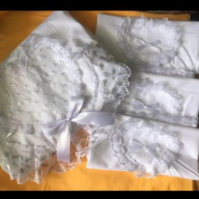 🐨 Sábana con 3 fundas bordado blanco 