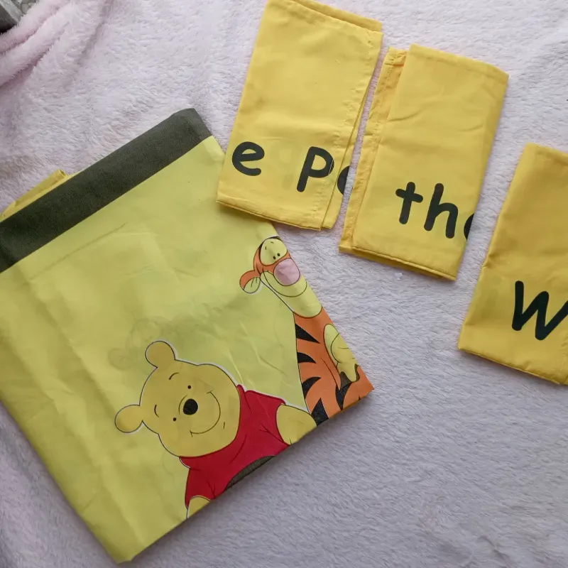 🐨 Sábana con 3 fundas de Winnie Pooh 