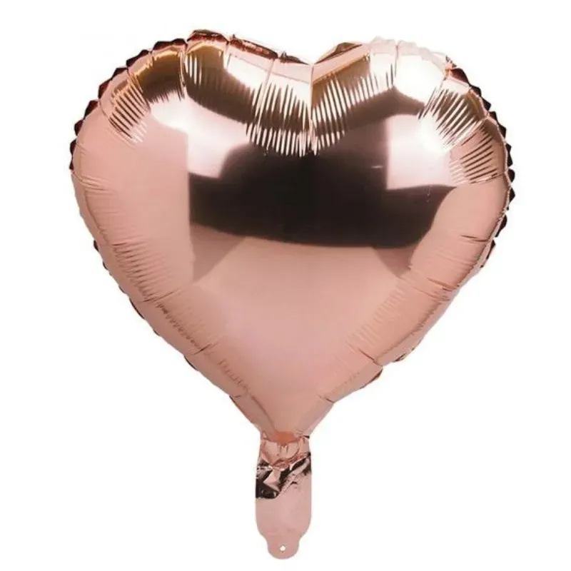 Globo corazón rosa oro 10"