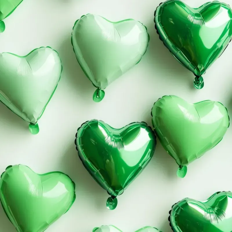 Globo corazón verde 10"