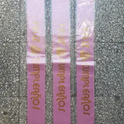 Banda Feliz cumpleaños rosa claro