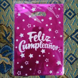 Bolsa de regalo FC cromada fucsia