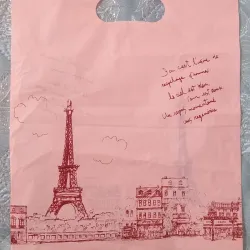 Bolsa regalo París fondo rosado