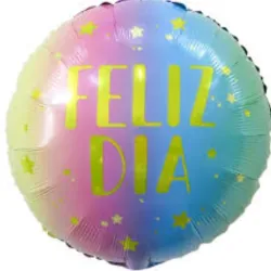 Globo Feliz Dia multicolor 18"