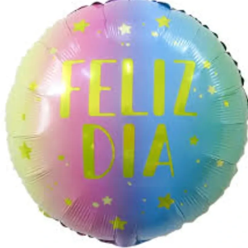 Globo Feliz Dia multicolor 18"