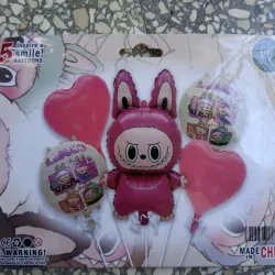 Set de globos Labubu Rosa