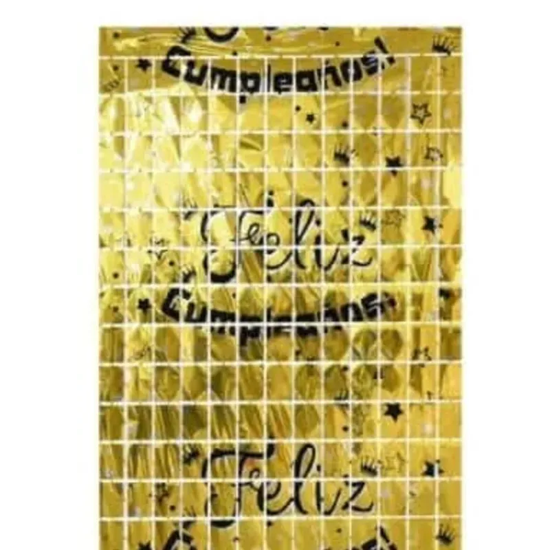 Cortina dorada de cuadros (feliz cumpleaños)