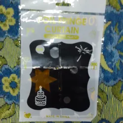 Cortina negra de cuadros (feliz cumpleaños)