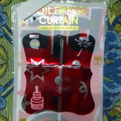 Cortina roja de cuadros (feliz cumpleaños)