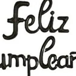 Feliz cumpleaños inflable negro