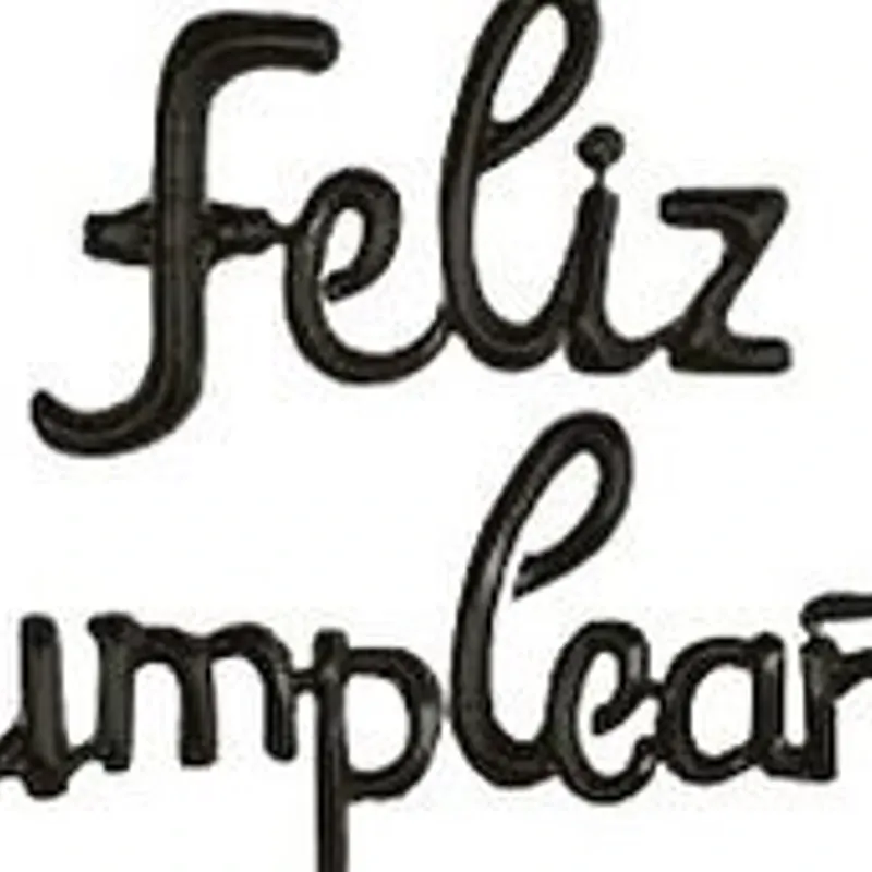 Feliz cumpleaños inflable negro