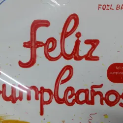 Feliz cumpleaños inflable rojo