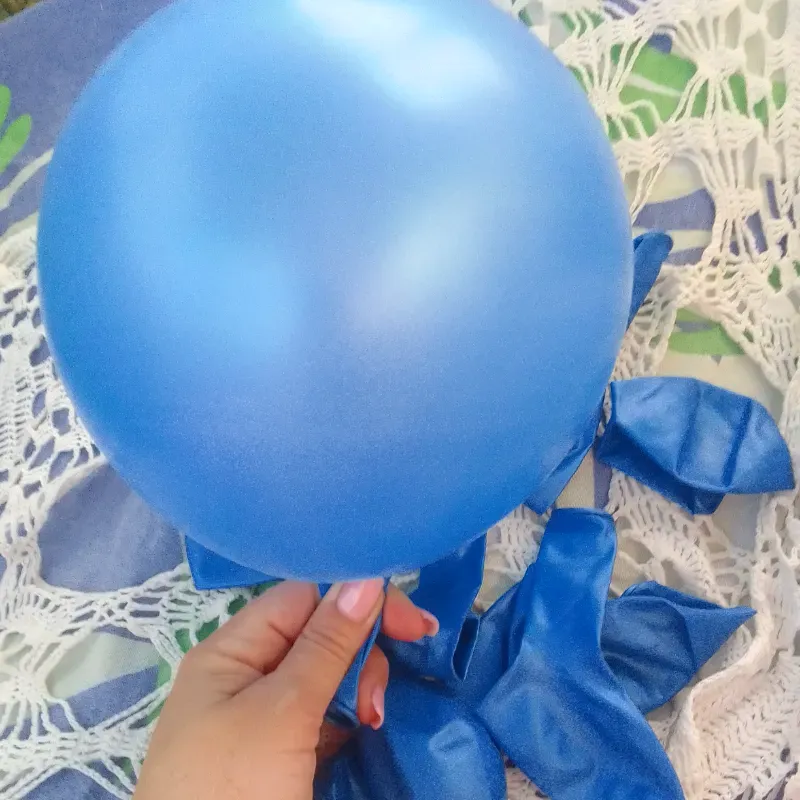 Globo azul cromado 12"