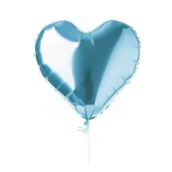 Globo corazón azul claro 10"