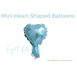 Globo corazón azul claro 5"