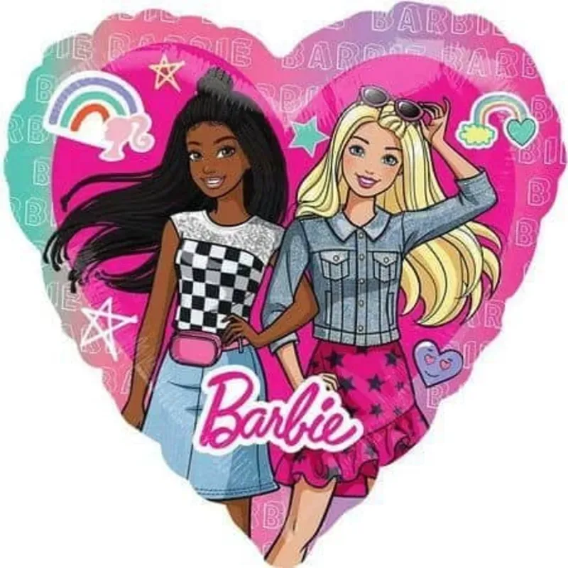 Globo corazón Barbie 18"