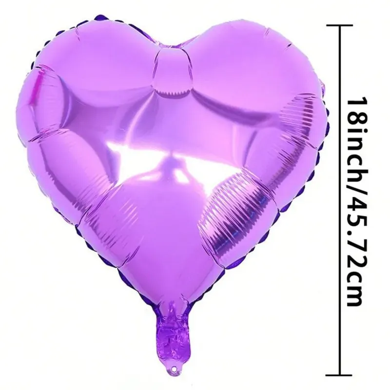 Globo corazón morado 18"